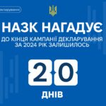 20 днів до завершення кампанії декларування публічних службовців за 2024 рік