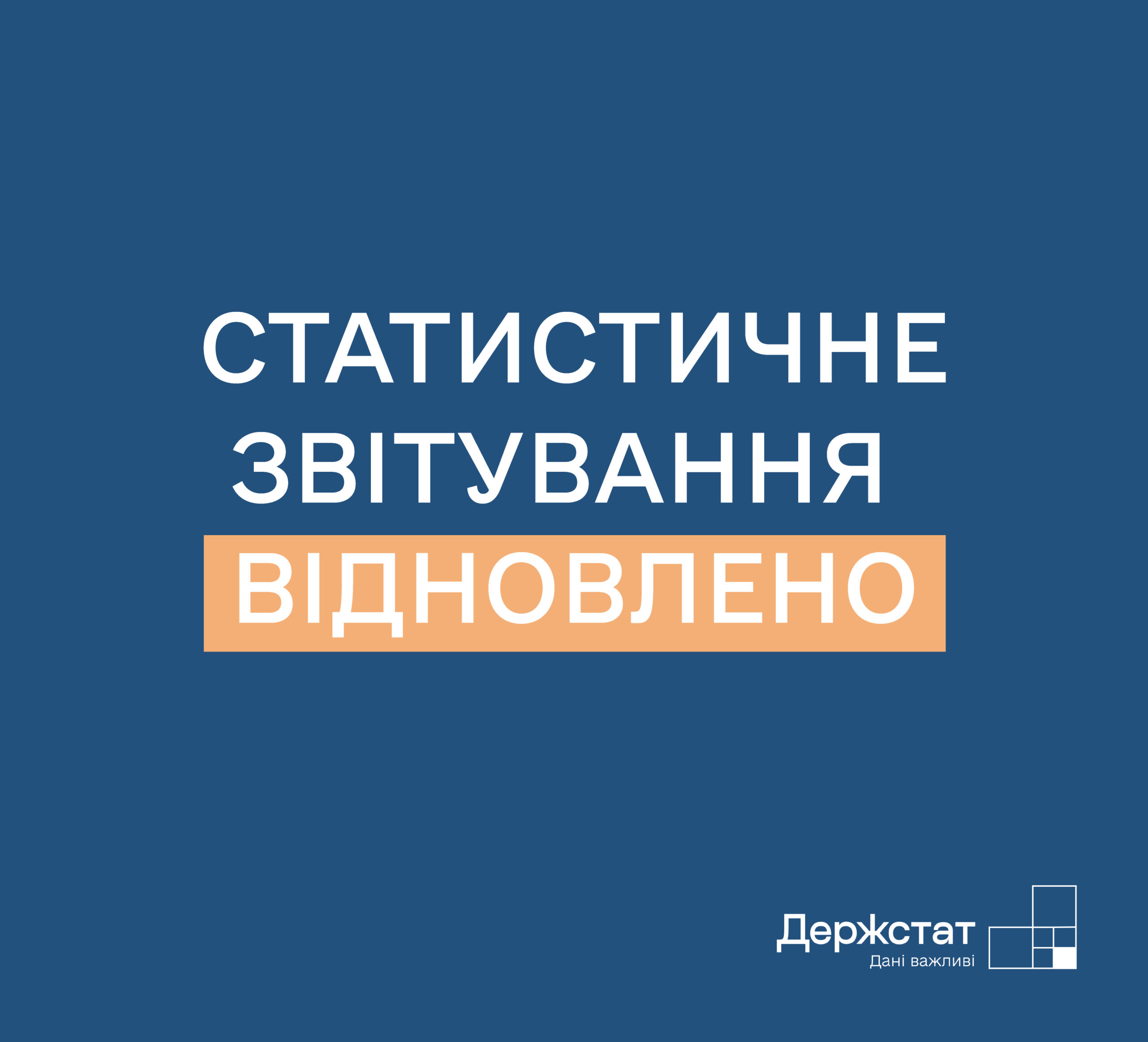 З 05 липня 2025 року відновлено обов’язкове подання статистичної та фінансової звітності.