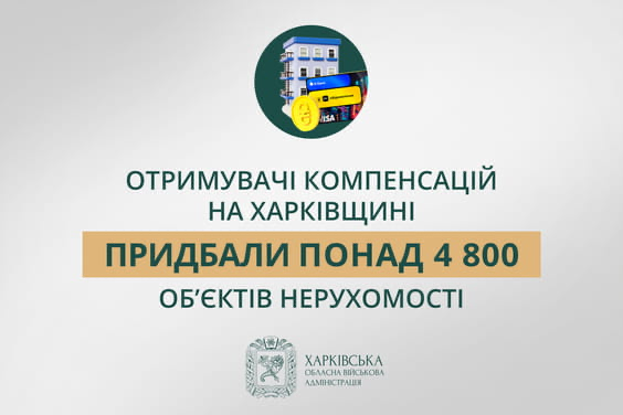 Отримувачі компенсацій на Харківщині придбали понад 4 800 об’єктів нерухомості — Олег Синєгубов