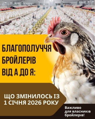 Благополуччя бройлерів від А до Я: що змінилось із 1 січня 2026 року