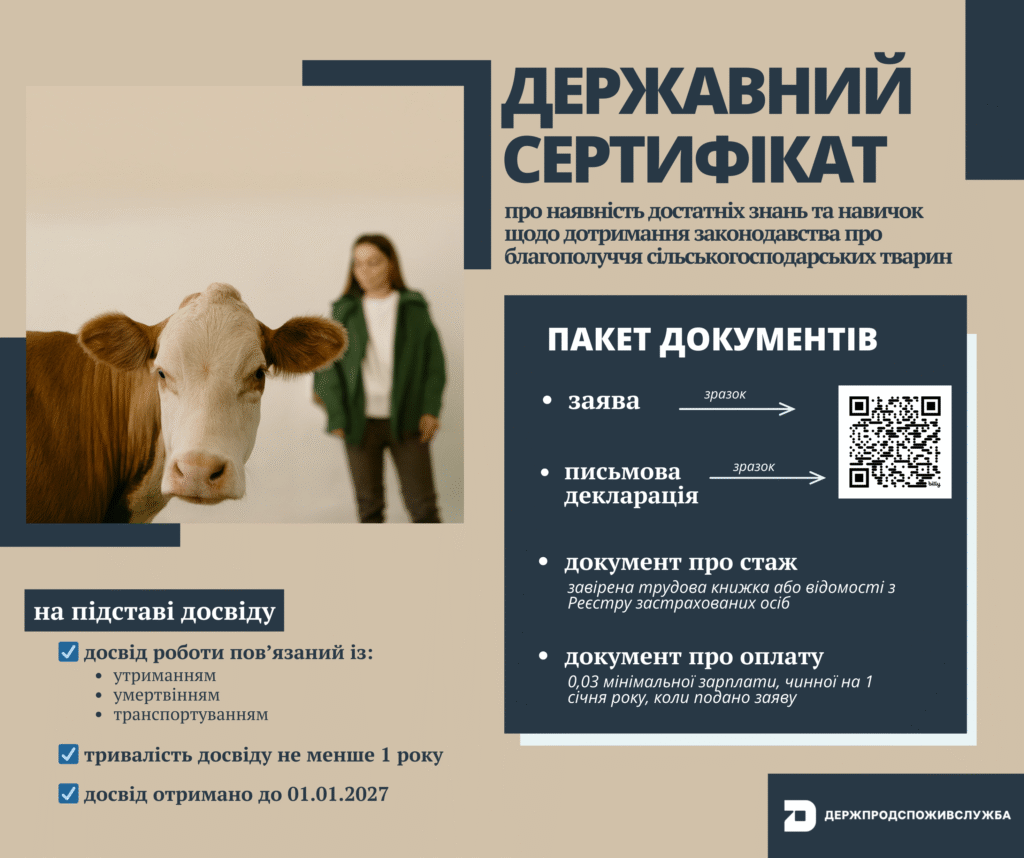 Державний сертифікат про наявність достатніх знань та навичок щодо дотримання вимог законодавства про благополуччя тварин: що важливо знати