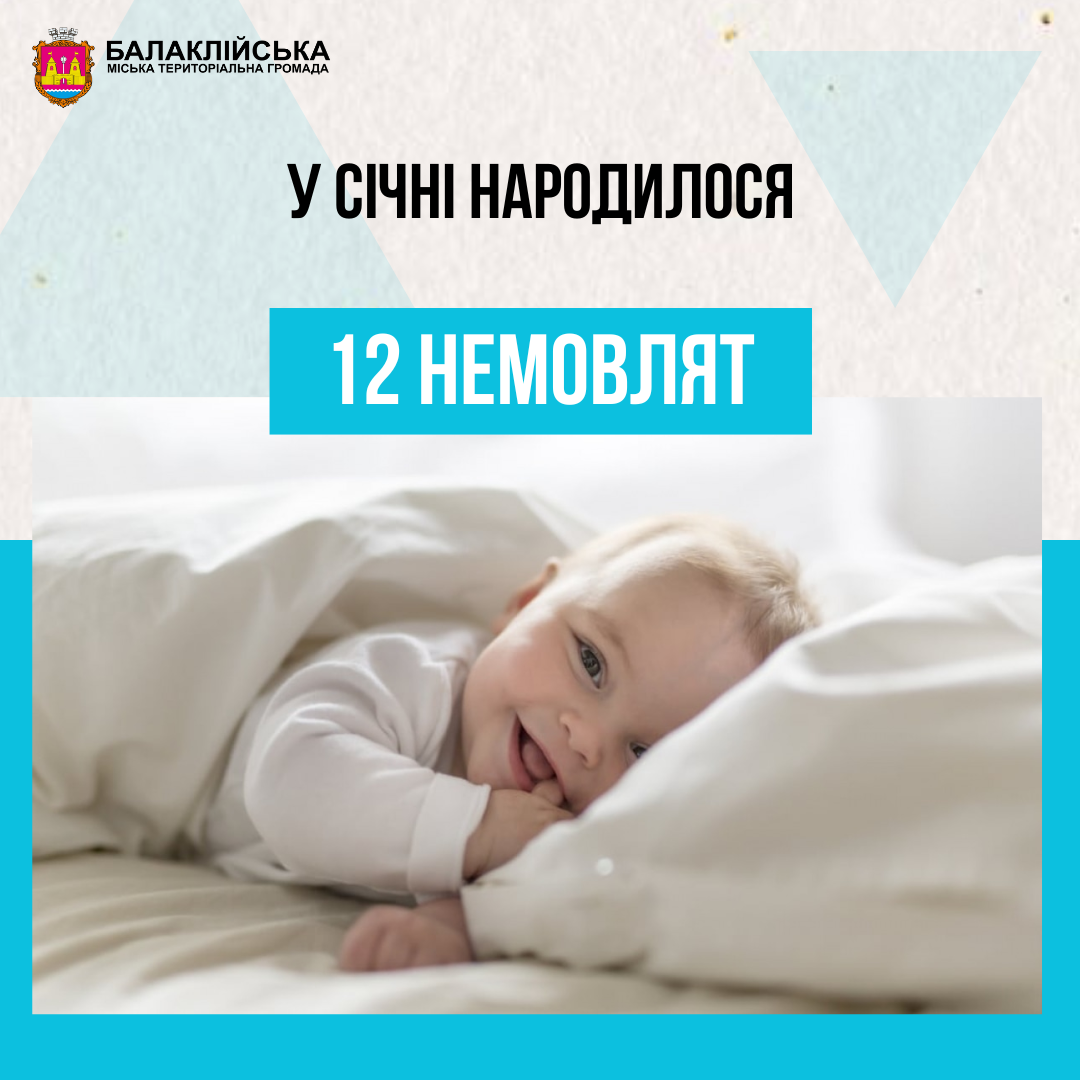 За січень місяць у пологовому відділенні Балаклійської клінічної багатопрофільної лікарні інтенсивного лікування народилось 12 немовлят: 5 хлопчиків та 7 дівчаток.