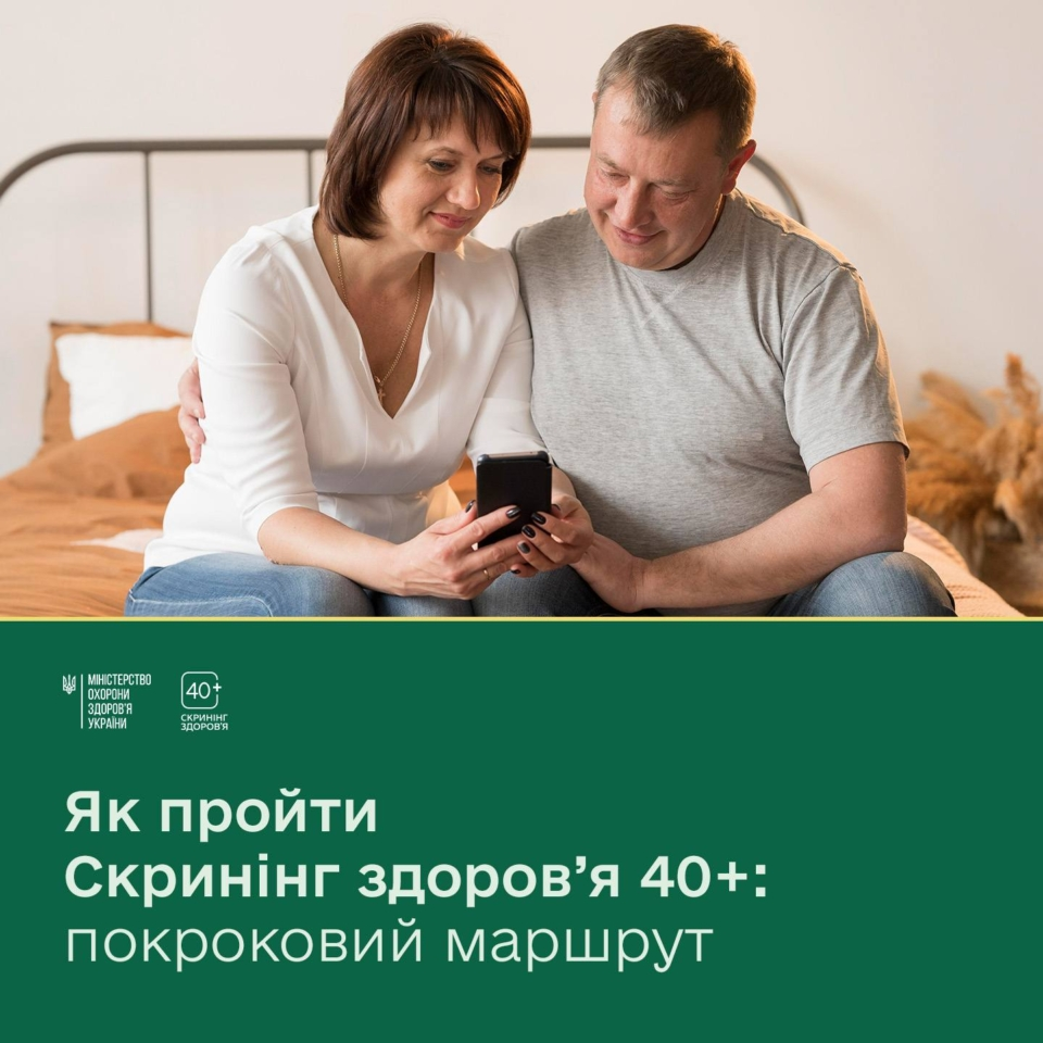 Як пройти Скринінг здоров’я 40+: покроковий маршрут