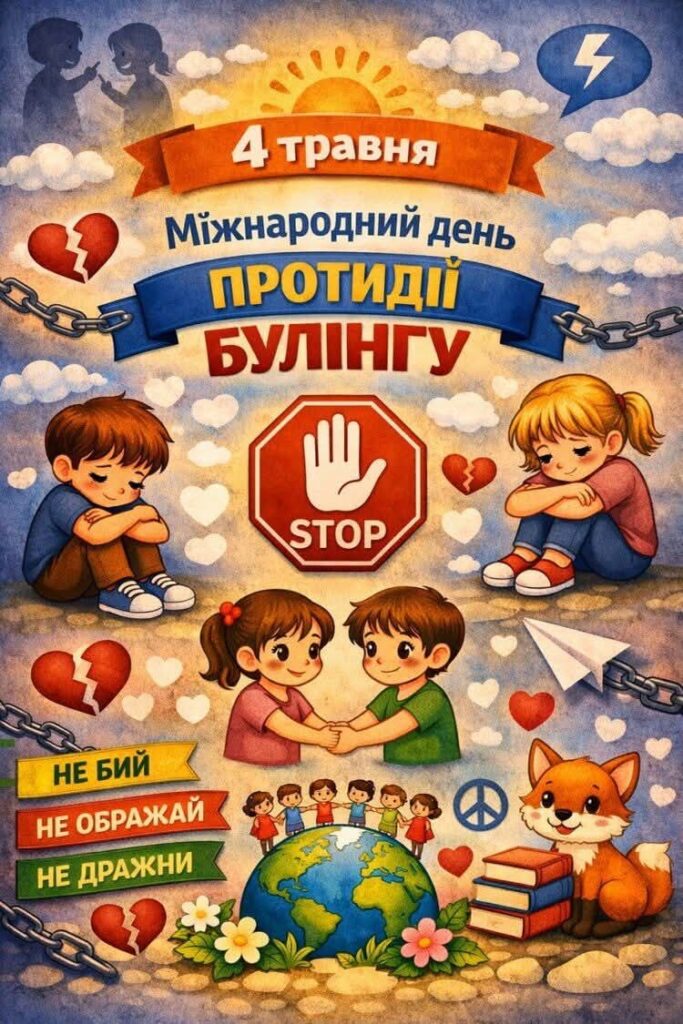 4 травня відзначається Міжнародний день протидії булінгу