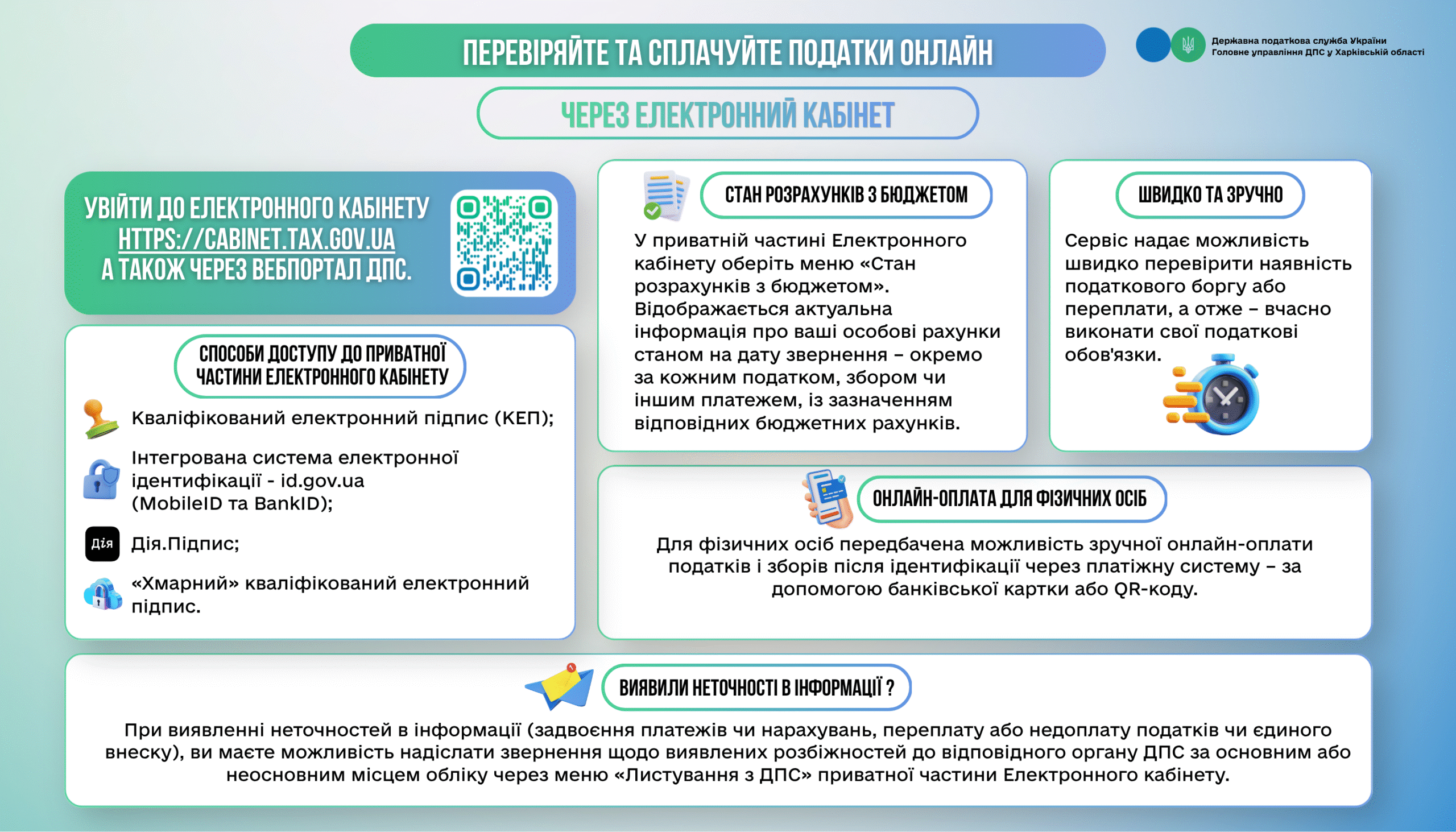 Перевіряйте та сплачуйте податки онлайн