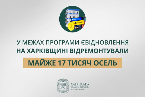 «У межах програми єВідновлення на Харківщині відремонтували майже 17 тисяч осель», — Олег Синєгубов