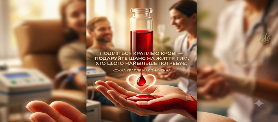 Допоможемо врятувати життя! Важливість донорства крові в умовах сьогодення