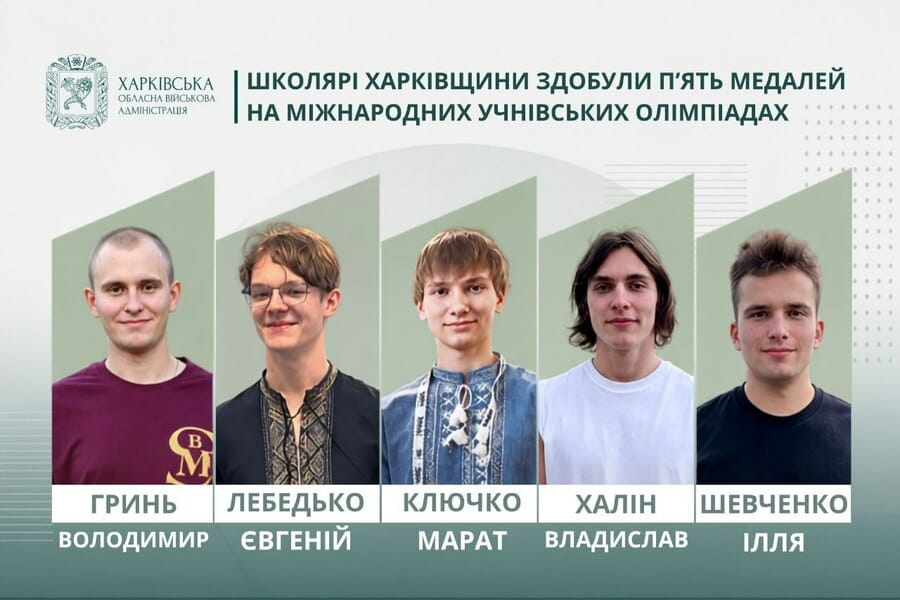 Школярі Харківщини здобули п’ять медалей на міжнародних учнівських олімпіадах – Олег Синєгубов